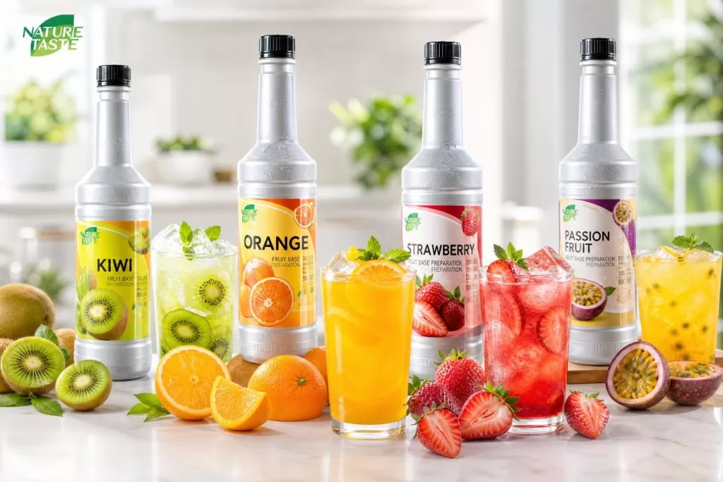 Nature Taste น้ำผลไม้เข้มข้นฟรุตเบสพรีเพอเรชั่น: 20 รสชาติจากผลไม้แท้ๆ ขนาด 840 ml.